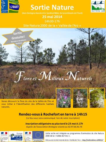 Affiche sortie Nature 25 mai 2014-Flore et milieux naturels